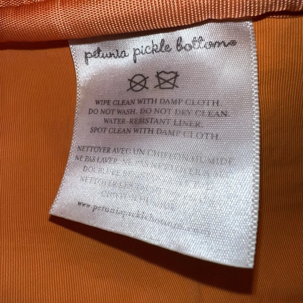 Petunia Pickle Bottom Santiago Sunset Floral Diaper Bag Backpack Gray and Orange